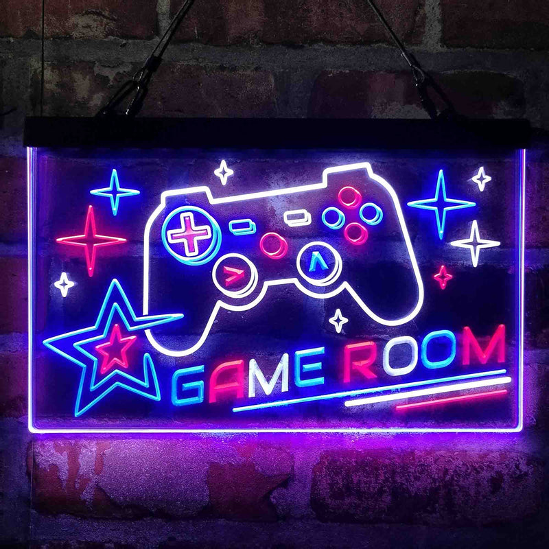 Game Room Console Controller Video Deluxe App-Enabled 3-Color LED Light Sign - LED Gift Works