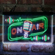On Air Speaker Microphone Deluxe App-Enabled 3-Color LED Light Sign - LED Gift Works