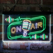 On Air Speaker Microphone Deluxe App-Enabled 3-Color LED Light Sign - LED Gift Works