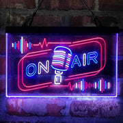 On Air Speaker Microphone Deluxe App-Enabled 3-Color LED Light Sign - LED Gift Works