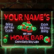Personalized Classic Cheers Home Bar Deluxe App-Enabled 3-Color LED Light Sign - LED Gift Works