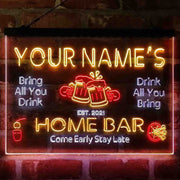 Personalized Classic Cheers Home Bar Deluxe App-Enabled 3-Color LED Light Sign - LED Gift Works