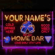 Personalized Beer Mugs Cheers Snooker Deluxe App-Enabled 3-Color LED Light Sign - LED Gift Works