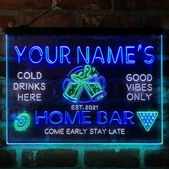 Personalized Beer Mugs Cheers Snooker Deluxe App-Enabled 3-Color LED Light Sign - Way Up Gifts