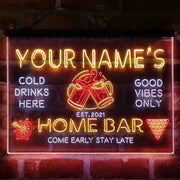 Personalized Beer Mugs Cheers Snooker Deluxe App-Enabled 3-Color LED Light Sign - LED Gift Works