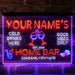 Personalized Red Wine Glass Home Bar Deluxe App-Enabled 3-Color LED Light Sign - Way Up Gifts