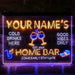 Personalized Red Wine Glass Home Bar Deluxe App-Enabled 3-Color LED Light Sign - Way Up Gifts