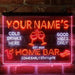 Personalized Red Wine Glass Home Bar Deluxe App-Enabled 3-Color LED Light Sign - Way Up Gifts