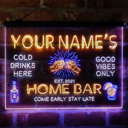 Personalized Gin Glass Home Bar Deluxe App-Enabled 3-Color LED Light Sign - LED Gift Works