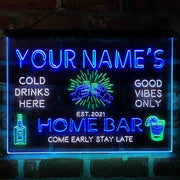 Personalized Gin Glass Home Bar Deluxe App-Enabled 3-Color LED Light Sign - LED Gift Works