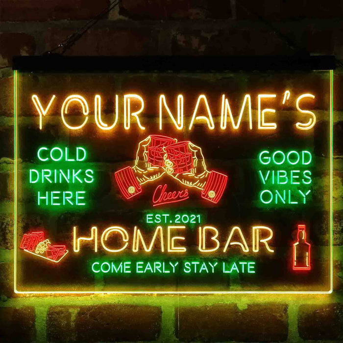 Personalized Whisky Glass Home Bar Deluxe App-Enabled 3-Color LED Light Sign - Way Up Gifts