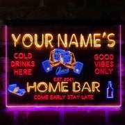 Personalized Whisky Glass Home Bar Deluxe App-Enabled 3-Color LED Light Sign - LED Gift Works