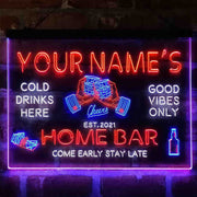 Personalized Whisky Glass Home Bar Deluxe App-Enabled 3-Color LED Light Sign - LED Gift Works