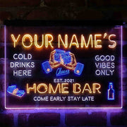 Personalized Whisky Glass Home Bar Deluxe App-Enabled 3-Color LED Light Sign - LED Gift Works
