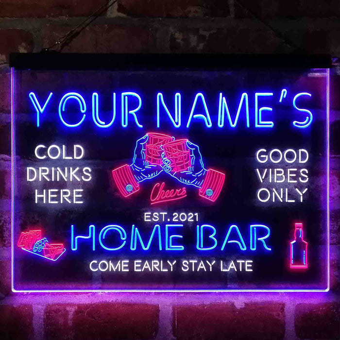 Personalized Whisky Glass Home Bar Deluxe App-Enabled 3-Color LED Light Sign - Way Up Gifts