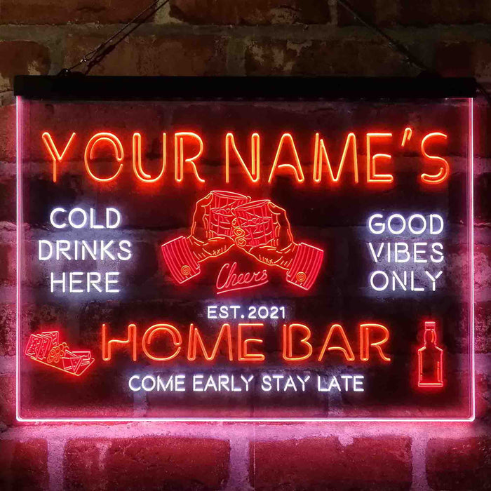 Personalized Whisky Glass Home Bar Deluxe App-Enabled 3-Color LED Light Sign - Way Up Gifts