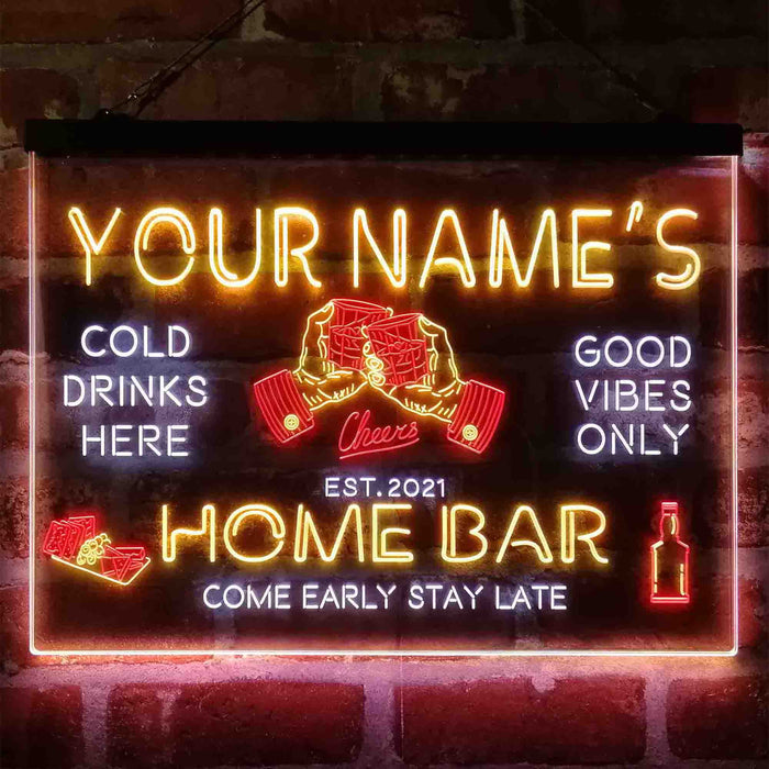 Personalized Whisky Glass Home Bar Deluxe App-Enabled 3-Color LED Light Sign - Way Up Gifts