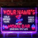 Personalized Cocktail Glass Home Bar Deluxe App-Enabled 3-Color LED Light Sign - Way Up Gifts