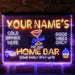 Personalized Cocktail Glass Home Bar Deluxe App-Enabled 3-Color LED Light Sign - Way Up Gifts