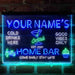 Personalized Cocktail Glass Home Bar Deluxe App-Enabled 3-Color LED Light Sign - Way Up Gifts