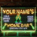 Personalized Champagne Glass Home Bar Deluxe App-Enabled 3-Color LED Light Sign - Way Up Gifts
