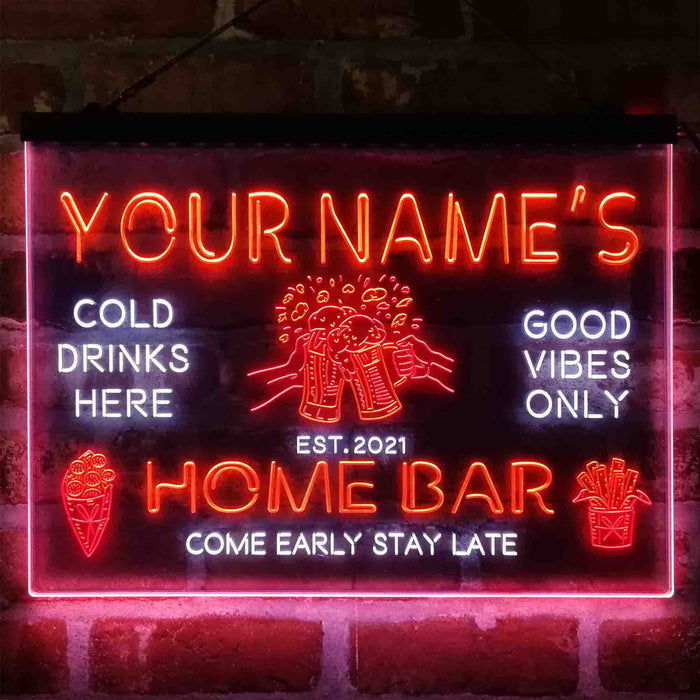 Personalized Beer Mugs Home Bar Deluxe App-Enabled 3-Color LED Light Sign - Way Up Gifts