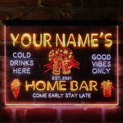 Personalized Beer Mugs Home Bar Deluxe App-Enabled 3-Color LED Light Sign - LED Gift Works