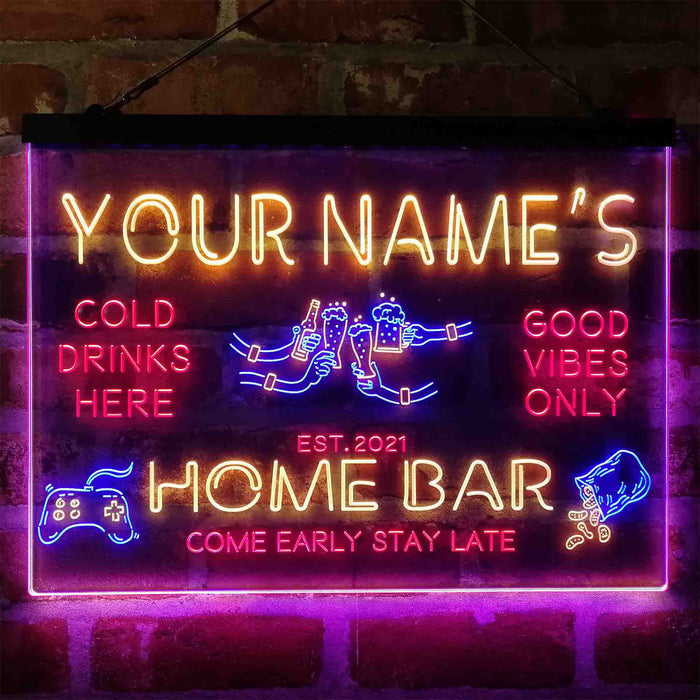 Personalized Beer Party Home Bar Deluxe App-Enabled 3-Color LED Light Sign - Way Up Gifts