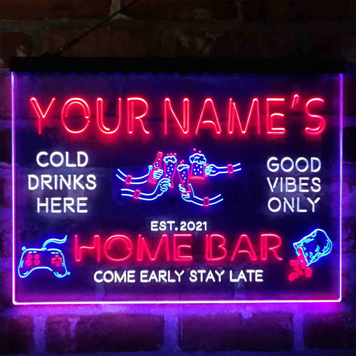 Personalized Beer Party Home Bar Deluxe App-Enabled 3-Color LED Light Sign - Way Up Gifts