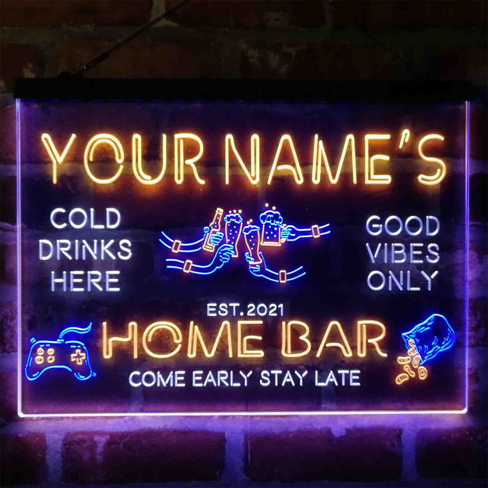 Personalized Beer Party Home Bar Deluxe App-Enabled 3-Color LED Light Sign - Way Up Gifts
