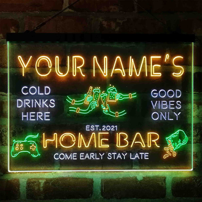Personalized Beer Party Home Bar Deluxe App-Enabled 3-Color LED Light Sign - Way Up Gifts