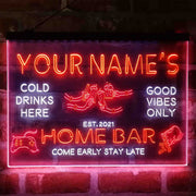 Personalized Beer Party Home Bar Deluxe App-Enabled 3-Color LED Light Sign - LED Gift Works