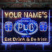 Personalized Irish Pub Shamrock Deluxe App-Enabled 3-Color LED Light Sign - Way Up Gifts