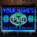 Personalized Irish Pub Shamrock Deluxe App-Enabled 3-Color LED Light Sign - Way Up Gifts