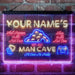 Personalized Man Cave Game Beer Deluxe App-Enabled 3-Color LED Light Sign - Way Up Gifts