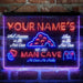 Personalized Man Cave Game Beer Deluxe App-Enabled 3-Color LED Light Sign - Way Up Gifts