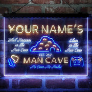 Personalized Man Cave Game Beer Deluxe App-Enabled 3-Color LED Light Sign - LED Gift Works