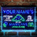 Personalized Man Cave Game Beer Deluxe App-Enabled 3-Color LED Light Sign - Way Up Gifts