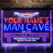 Personalized Cowboy Man Cave Deluxe App-Enabled 3-Color LED Light Sign - Way Up Gifts