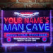 Personalized Cowboy Man Cave Deluxe App-Enabled 3-Color LED Light Sign - Way Up Gifts