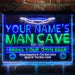 Personalized Cowboy Man Cave Deluxe App-Enabled 3-Color LED Light Sign - Way Up Gifts