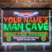 Personalized Cowboy Man Cave Deluxe App-Enabled 3-Color LED Light Sign - Way Up Gifts