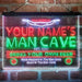 Personalized Cowboy Man Cave Deluxe App-Enabled 3-Color LED Light Sign - Way Up Gifts