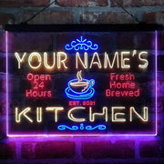 Personalized Kitchen Coffee Cup Deluxe App-Enabled 3-Color LED Light Sign - LED Gift Works