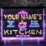 Personalized Kitchen Coffee Cup Deluxe App-Enabled 3-Color LED Light Sign - LED Gift Works