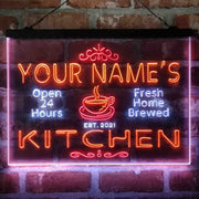Personalized Kitchen Coffee Cup Deluxe App-Enabled 3-Color LED Light Sign - LED Gift Works