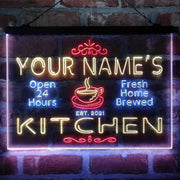 Personalized Kitchen Coffee Cup Deluxe App-Enabled 3-Color LED Light Sign - LED Gift Works