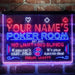 Personalized Poker Room Casino Deluxe App-Enabled 3-Color LED Light Sign - Way Up Gifts
