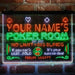 Personalized Poker Room Casino Deluxe App-Enabled 3-Color LED Light Sign - Way Up Gifts