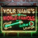 Personalized Guitar Lounge Music Deluxe App-Enabled 3-Color LED Light Sign - Way Up Gifts